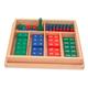 Fonowx Montessori Stamp Game Math Material,Professional Maths Toy, Early Learning Tool for Boys Girls Baby 3-6 Year Olds Preschool