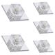 entyze Led Embedded Down Light, 5 Pcs 5W Crystal Led Downlight Square Crystal Ceiling Spot Light Lamps for Indoor Bedroom Home Lighting Cut Size: 50-90Mm/White Light/180Mm