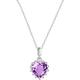 HAODUOO Ladies Personality Fashion Necklace Jewelry,Necklace Natural Amethyst Healing Crystals Necklace Heart Pendant Necklaces Quartz Jewelry for Womens Girls Ladies Choker Necklace for Women