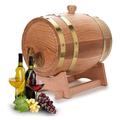 PacuM Oak Aging Barrels Whiskey Barrel Dispenser Wine Bucket No Leak for Storage Wine & Spirits & Whisky, 5L whiskey decanter