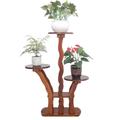 NBHDEK Wood Plant Stand Indoor 3 Tier Tall Plant Shelf American Country Vintage Flower Pot Stands Creative Display Rack Holder Outdoor Small Space Planter St