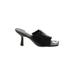 H&M Mule/Clog: Slip On Stilleto Cocktail Black Solid Shoes - Women's Size 38 - Open Toe