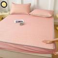 Luxury Fitted Double Bed Sheet Single Bed,Ice Cool Bed Bedspreads Pillow Case Latex, Cartoon Summer Mattress Topper Cover Bed Linen For Bedroom pink 35 * 79inch 2PCS