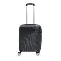 Hard Case Shell Pattern Suitcase Carry On Cabin Check in Small Medium Large Combination Lock 3 Set - Black S