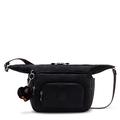 Kipling Women's Erica Crossbody, Jetset Traveller, Small Handbag, Polyester Bag, Black Tonal, 10.5''L x 7.25''H x 5.75''D