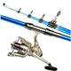 Reel and Fishing Rod Combo Telescopic Fishing Rod and Reel Combos Full Kit Carbon Fiber Fishing Pole with Smooth Oblique Spinning Wheels Saltwater and Freshwater Fishing Gear Fishing Rod (Color