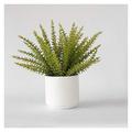 SmPinnaA Artificial Plants Indoor Artificial Potted Plants Simulation Fern Plants Bushes and White Ceramic Basin for House Office Garden Indoor Decor Simulation Plant Potted