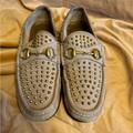 Gucci Shoes | Authentic Gucci Studded 1953 Tan Beige Nubuck Leather Men’s Loafer Us 7 | Color: Cream/Tan | Size: 7