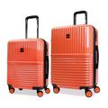 World Traveler Dejuno Tonal High-Quality Polycarbonate Hardside Expandable Spinner Luggage Suitcase with TSA Lock, Coral, 2-Piece Set(20in,24in), Dejuno Tonal High-Quality Polycarbonate Hardside