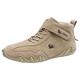 UnoSheng Mens Trainers Trendy Design Active Lifestyle High Sneakers Mens Slip On Shoes, khaki, 8 UK