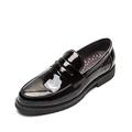 HJGTTTBN Leather Shoes Men Wedding Shoes Men Formal Patent Leather Shoes Men Classic Loafers Designer Shoes Men Office Sepatu Slip On Pria (Color : Schwarz, Size : 7.5)