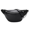 HJGTTTBN Fanny Pack Women Solid Waist Lady Leather Holiday Money Belt Wallet Travel Bag Phone Pouch Hot (Color : Schwarz)