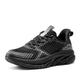 ALLSWIFIT Women's Road Running Tennis Shoes Comfortable Walking Shoes Athletic Workout Gym Cross Trainer Sneakers,Size 7.5,All Black,SARR009W