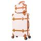BLBTEDUAMDE Women Spinner Abs Retro Luggage 20" 22" 24" 26" Trolley Bag Vintage Suitcase Set On Wheels Cute (Color : 1pcs Luggage only-01, Size : 26")