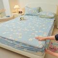 Daenlujec Bed Sheets Ultra Soft Wrinkle-Resistant Double Bed,Ice Cool Bed Bedspreads Pillow Case Latex, Cartoon Summer Mattress Topper Cover Bed Linen For Bedroom blue 47 * 79inch 2PCS