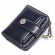 HJGTTTBN Ladies Purse Genuine Leather Wallet Women Short Zipper Cowhide Wallets with Chain Cute Small Coin Purse Money Bag Wallet for Women (Color : Dark Blue)