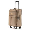 ZNBO Fashion Luggage Lightweight Hard Shell Trolley Travel Case,Carry on Suitcase Luggage 20 inch Trolley Hardside Spinner Luggage,Brown,24