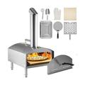 12" Portable Pizza Oven Wood Fired Food Grade Stainless Steel for Outdoor BBQ Picnics Baking Pizza, Bread, Shrimp, Sausage