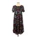 Lularoe Casual Dress - Midi Crew Neck Short sleeves: Black Dresses - Women's Size Small