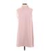 Mod Ref Casual Dress - Shift Mock Sleeveless: Pink Print Dresses - Women's Size Small