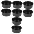 TOPBATHY 8 Pcs Live Cake Mold Tart Pans 6 Inch Round Cake Pan Cake Pans 6 Inch Round Ice Cream Cakes Pans Deep Cake Tin Round Cake Pans Dessert Cups Baking Stainless Steel Cheese Pudding