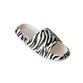 HJGTTTBN Slippers Women Summer Summer Slippers Beach Slides Women Men Casual Sandals Flip Flops Cute Zebra Thick Sole Home Outdoor Bathroom Shoes (Size : 7)