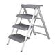 folding ladder Aluminum Step Ladder 2 Step/3 Step/4 Step, Lightweight Step Stool with Widened Platform, Multi Purpose and Anti-Slip Folding Step Stool, Maximum Load 150 Kg folding step ladder (Size :