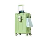 BLBTEDUAMDE Multifunctional Trolley Case 20-inch Elegant Luggage Ladies Lightweight Trolley Suitcase Student Password Box (Color : Matcha Green, Size : 28")