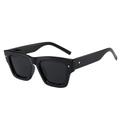 MiqiZWQ Men's sunglasses Fashion Women Sunglasses Fashion Shades Vintage Rivets Men Sun Glasses-Black Gray-A