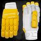 FORTRESS Original 100 Coloured Batting Gloves - Premium Cricket Batting Gloves | Superior Grip | Unmatched Ventilation | 5 Colours Available (Yellow, Large Adult (21-22cm), Right)