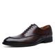 HJGTTTBN Leather Shoes Men Leather Pointed Toe Carved Business Shoes Men's Classic Dress Wedding Shoes Men's lace-up Shoes Elegant Men's Business Dress Shoes (Color : Dark Brown, Size : 9)