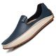 HJGTTTBN Leather Shoes Men Men Boat Shoes Mens Slip-on Driving Casual Shoes Men (Color : Blue, Size : 3.5 UK)