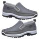 AZMAHT Slip on Shoes Men Deck Shoes for Men Casual Shoes Men Mens Wide fit Trainers Arch fit Trainers for Men Trainers Casual Comfortable Shoes with Low Arch Support,Gray,44/270mm