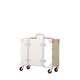 BLBTEDUAMDE Travel Suitcase On Wheels Set Retro 18 Inch Trolley Luggage Bag Women Carry On Luggage Handbag Travel Bag (Color : White, Size : 18 inch)