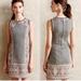Anthropologie Dresses | Anthro Maeve Embroidered Neoprene Shift Dress Size 2 | Color: Gray | Size: 2