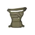 HJGTTTBN Fanny Pack Simple Atmosphere Canvas Waist Thigh Sling Bag Motorcycle Riding Men's Waist Bag (Color : Green)