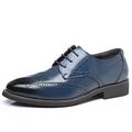 HJGTTTBN Leather Shoes Men Classic Leather Men's Brogues Lace-Up Brogue Business Dress Men's Oxford Shoes Men's Dress Shoes (Color : Blue, Size : 7.5 UK)