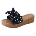 HUPAYFI black wedge sandals Men’s Women’s Sliders Beach Pool Shoes Summer Open Toe Slide Sandals Shower Slippers flat sandals for women,1 year gifts for menfriend 4.5 31.99