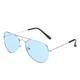 MiqiZWQ Men's sunglasses Fashion Cute Retro Sunglasses Boy Girl Candy Color Sunglasses Outdoor Traveling Shading Eyeglasses Goggle-Silver Blue