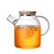 HJGTTTBN Teapot 1L/1.6L Glass Teapot Heat Resistant Flower Kettle Water Jug Transparent Tea Pot Coffee Pots Puer Tea Set Juice Container (Color : 1600ML)