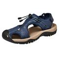 Men's Sports Sandals Summer Beach Slides Shoes Outdoor Hiking Thong Flip Flops Sandals Wading Shoes Men's Trainers Anthracite, blue, 8 UK