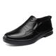 HJGTTTBN Leather Shoes Men Leather Man Loafers Casual Shoes for Men Slip on Driving Shoes Male Mens Slip on Shoes Mens Shoes (Color : Schwarz, Size : 7.5 UK)