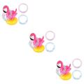 TOYANDONA 3 Sets Flamingo Ferrule Flamingo Inflatable Ring Toss Game Toys Inflatable Toss Toy Flamingo Tossing Toy Funny Ring Throwing Toy Swimming Pool Game Supply Child Props Pvc