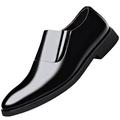 HJGTTTBN Leather Shoes Men Men Designer Shoes Loafers for Men Wedding Shoes Classic Breathable Dress Shoes Men Round Toe Casual Business Solid (Color : Schwarz, Size : 11.5 UK)