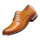 HJGTTTBN Leather Shoes Men Men Shoes Pointed Toe Men Dress Shoes Businee Shoes Men Office Shoes Formal Male Footwear Working Shoes (Color : Brown, Size : 8)