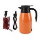 Car Electric Kettle Proof Orange 1400ML Stainless Steel Boiler for Tea Coffee Making, Travel Portable Kettle