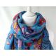 Paisley & Floral Print Blue Soft Oversized Lightweight Scarf|Wrap|Shawl With Gift Wrapping Option -Ideal Letterbox/Christmas/Birthday