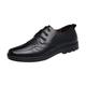 HJGTTTBN Leather Shoes Men Leather Men's Shoes Men's Casual Leather Shoes Men's Shoes Men's Casual Shoes Flat Shoes Breathable Shoes (Color : Schwarz, Size : 6.5 UK)