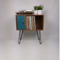 Classic Hairpin Leg Table | Blue Door Vinyl Record Storage Small Tv Stand Wooden Sideboard Credenza