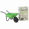 Walsall Wheelbarrows 90Ltr Shire Plastic Green Wheelbarrow Barrow in a Box, Lime - Pneumatic Wheel